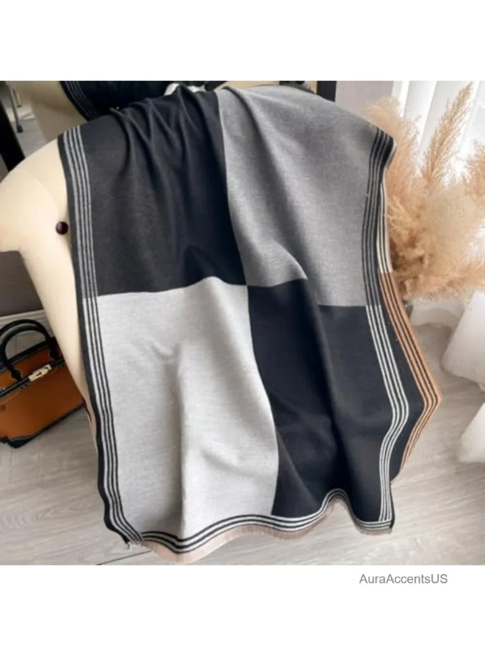 Women's Pashmina Shawl Wrap Open Front Poncho Blanket Scarf Dressy Evening